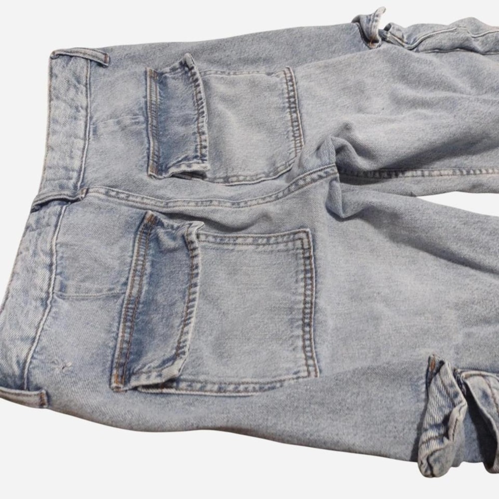 S.O.N.G sz 0 24 Light wash cotton‎ cargo pants - Picture 6 of 6